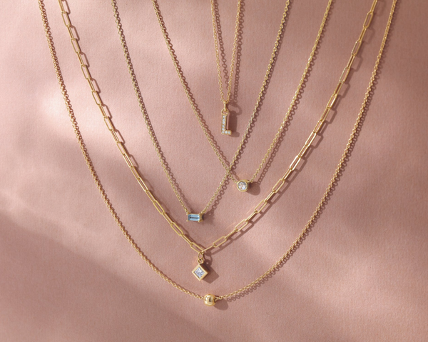 Baguette East-West Necklace