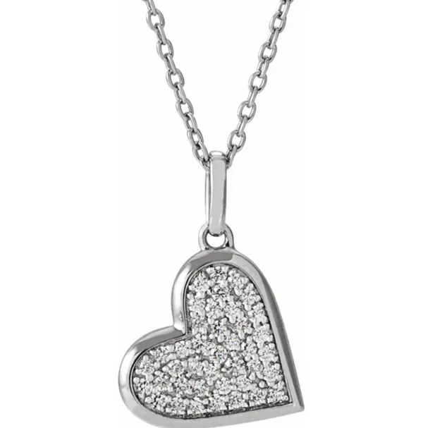 Heart Pave Necklace