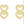 Load image into Gallery viewer, Mini Double Heart Outline Drop Earrings