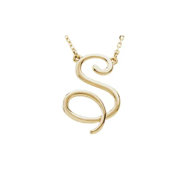 Alphabet Cursive/Script Letter Necklace