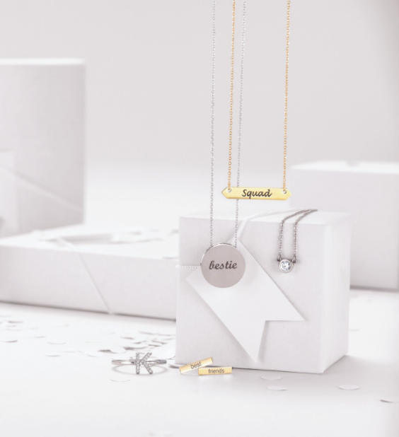 Hexagon Engravable Bar Necklace