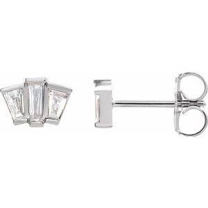 Geometric Cluster Diamond Earrings