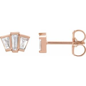 Geometric Cluster Diamond Earrings