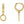 Load image into Gallery viewer, Alphabet block letter huggie earring