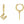 Load image into Gallery viewer, Alphabet block letter huggie earring