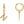 Load image into Gallery viewer, Alphabet block letter huggie earring