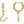 Load image into Gallery viewer, Alphabet block letter huggie earring