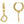 Load image into Gallery viewer, Alphabet block letter huggie earring