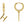 Load image into Gallery viewer, Alphabet block letter huggie earring