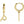 Load image into Gallery viewer, Alphabet block letter huggie earring