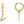 Load image into Gallery viewer, Alphabet block letter huggie earring