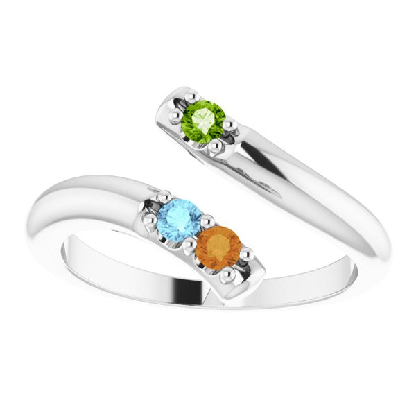 Bypass Multi-Stone Ring