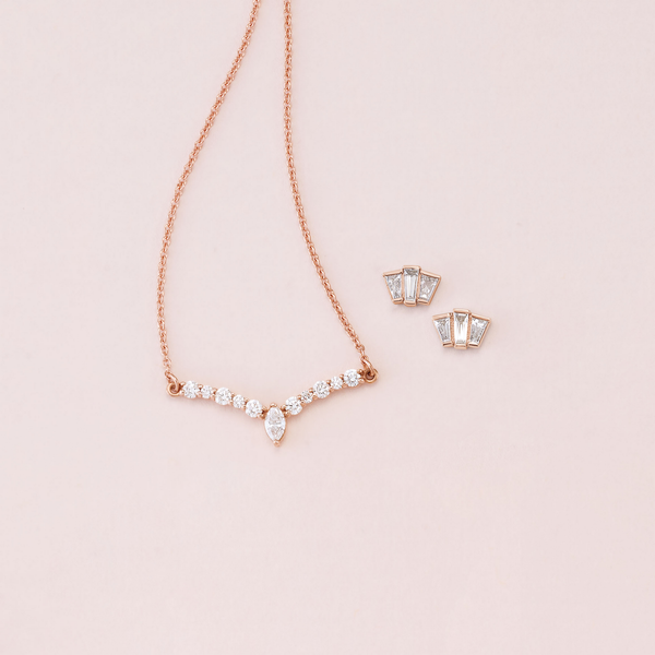 "V" Diamond Necklace