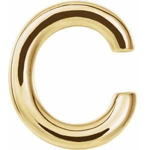 Alphabet block letter stud earring