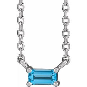 Baguette East-West Necklace