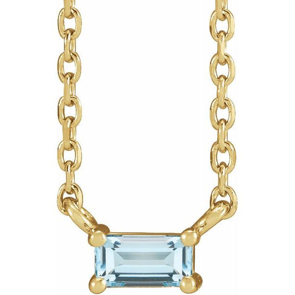 Baguette East-West Necklace