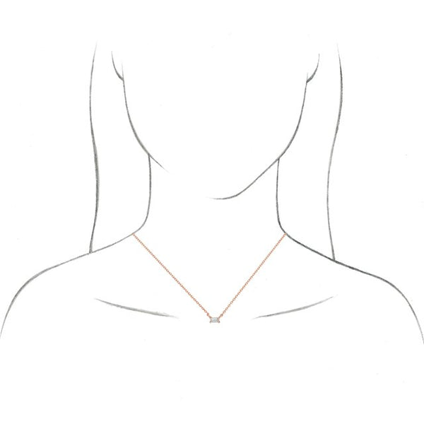 Baguette East-West Necklace