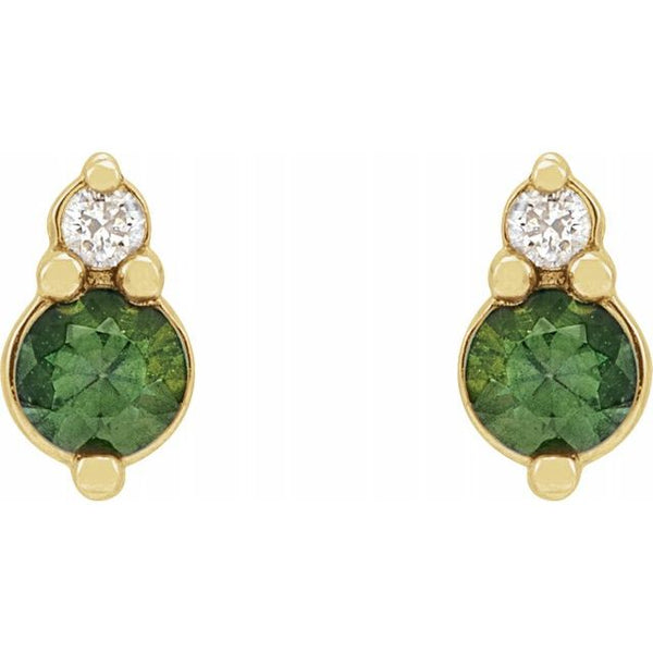 Sapphire and Diamond Studs