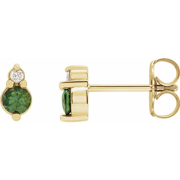 Sapphire and Diamond Studs