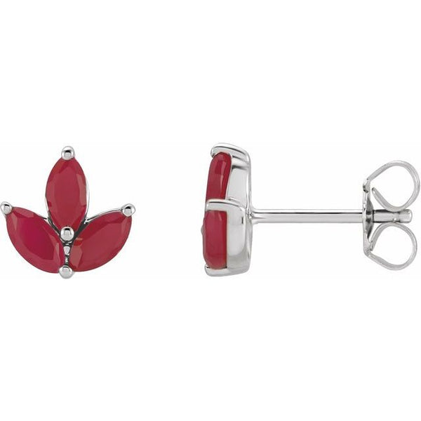Marquise Gemstone Cluster Earring