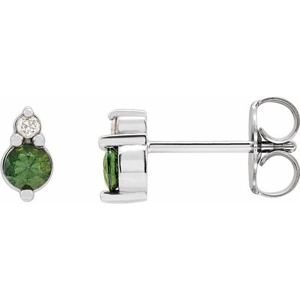 Sapphire and Diamond Studs