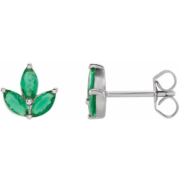Marquise Gemstone Cluster Earring