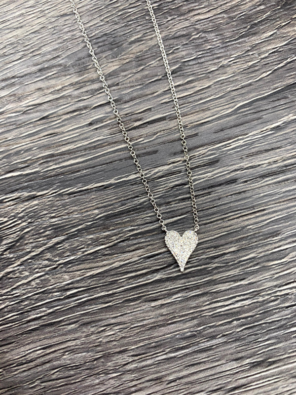 Heart Pave Necklace