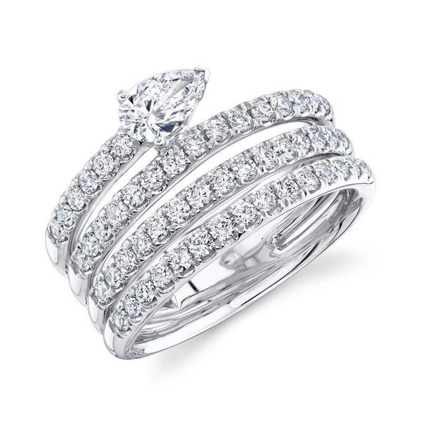 Wrap Pear Diamond Ring