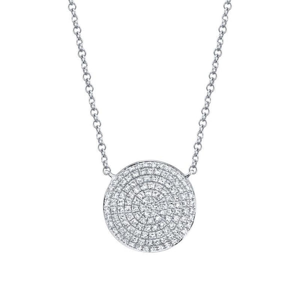 Universe Diamond Pave Disc Necklace