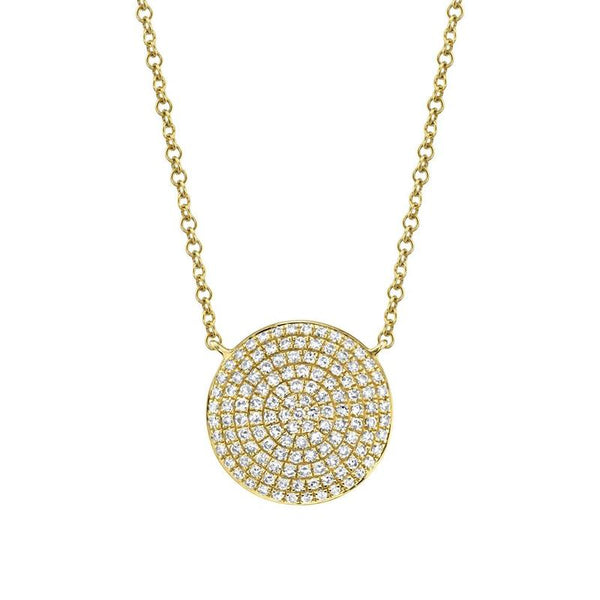 Universe Diamond Pave Disc Necklace