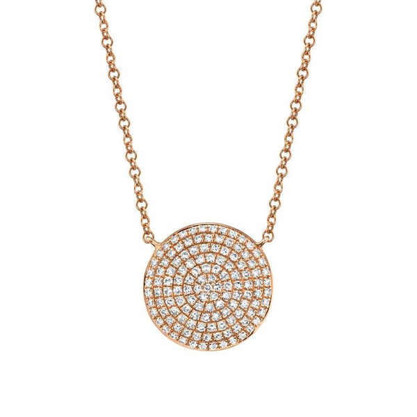 Universe Diamond Pave Disc Necklace