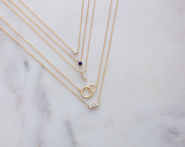 Baguette East-West Necklace