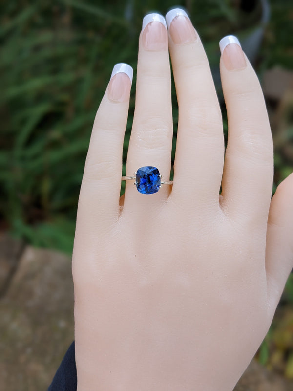 Premium GIA Certified Natural Cushion Brilliant Sapphire (4.18 carats)