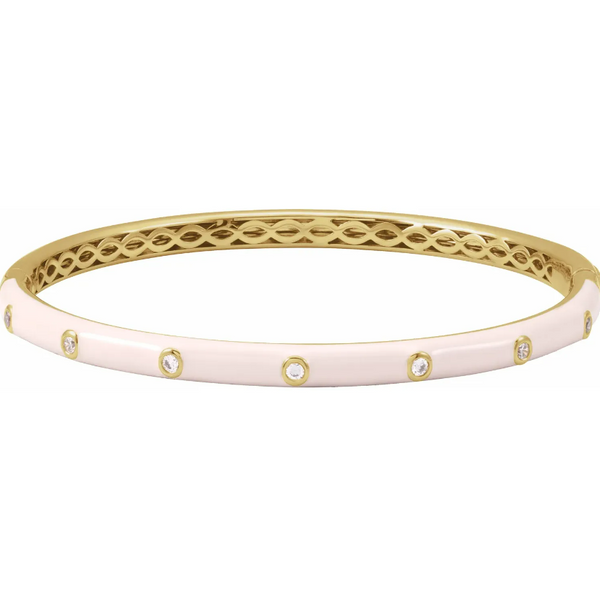 Diamond and Enamel Bangle