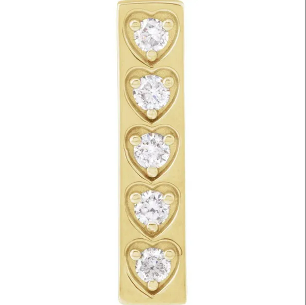 Heart Diamond Bar Pendant