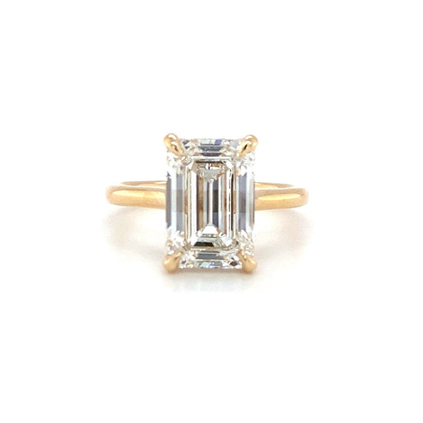 Julia - Emerald Solitaire with Hidden Halo