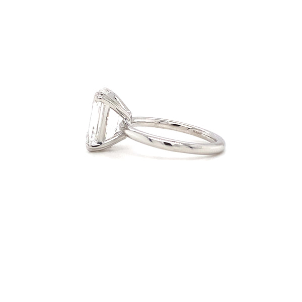 Emerald Solitaire - Double Claw Prong