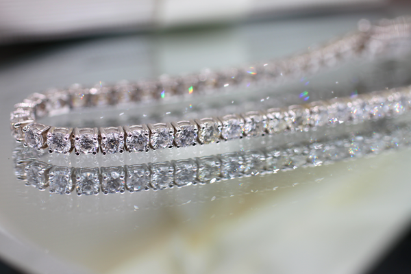 Diamond Line Tennis Bracelet (Natural AAAA Diamonds 6.40 ct)