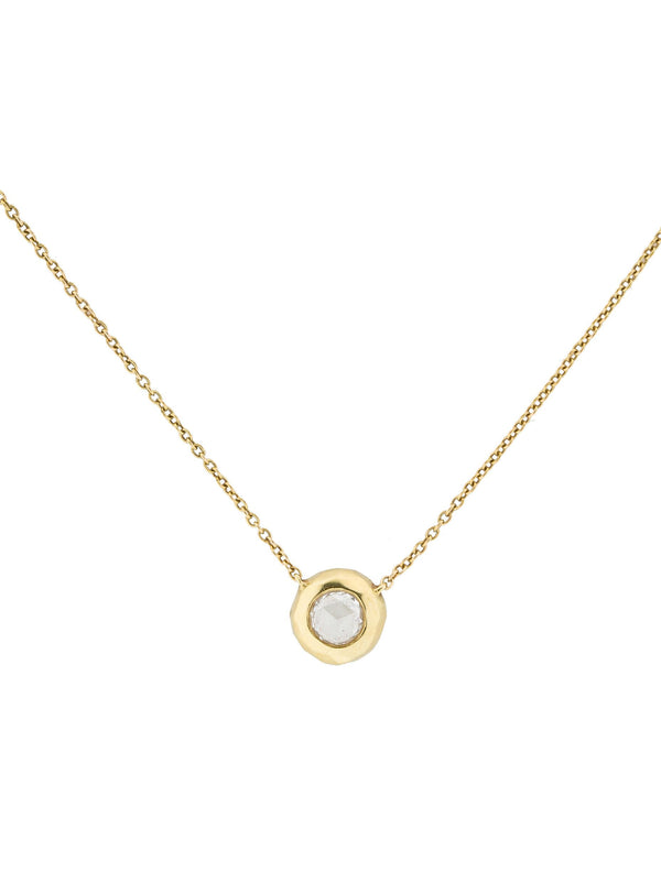 Rosecut Diamond Bezel Necklace