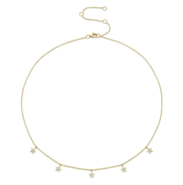 Five Star Pave Necklace