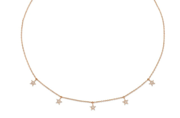 Five Star Pave Necklace