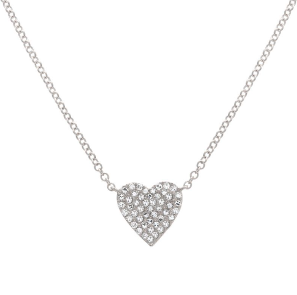 Big Heart Pave Necklace
