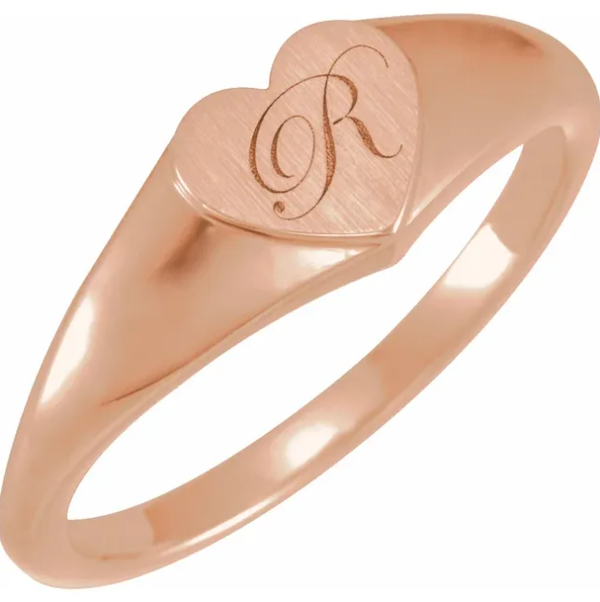 Signet Heart Ring