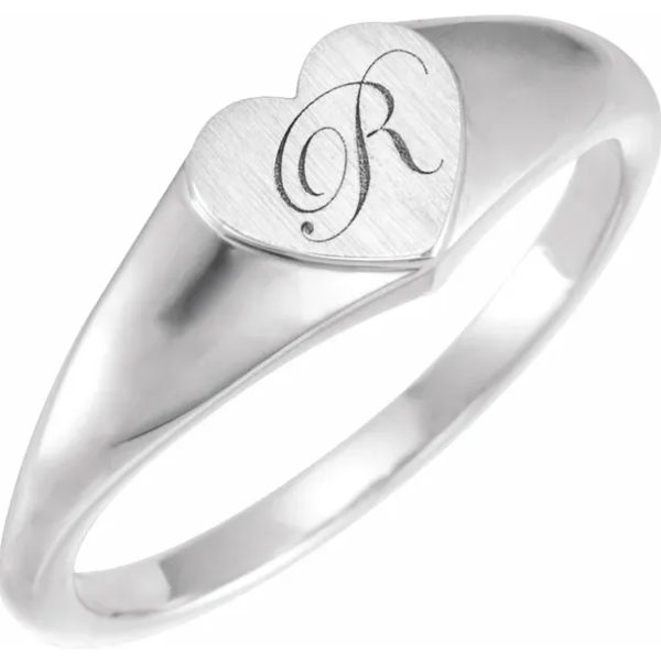Signet Heart Ring