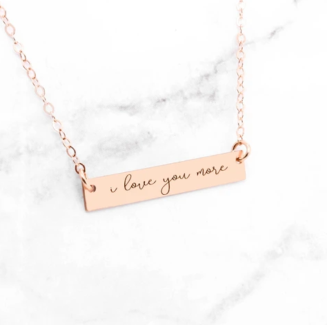Engravable Bar Necklace