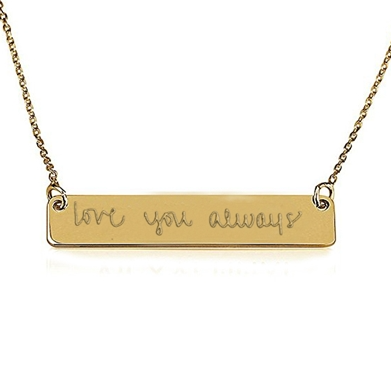 Engravable Bar Necklace