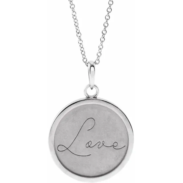 Disc Necklace (Love, Live, Hope)