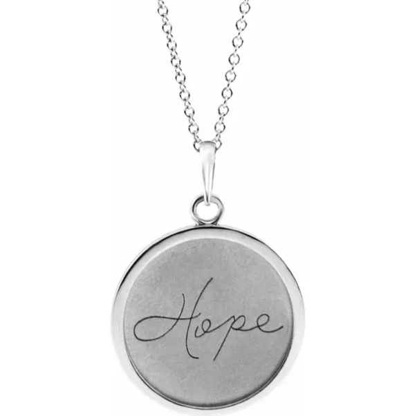 Disc Necklace (Love, Live, Hope)