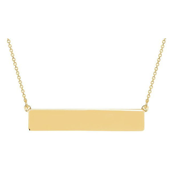 Engravable Bar Necklace
