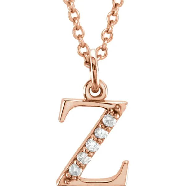 Alphabet Lowercase Diamond Letter Necklace